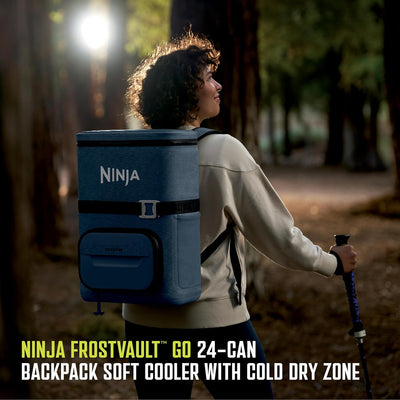 Outdoor FrostVault 36-Can Backpack Soft Cooler with Cold Dry Zone