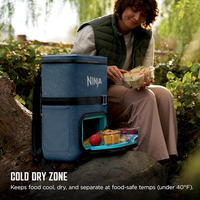 Outdoor FrostVault 36-Can Backpack Soft Cooler with Cold Dry Zone